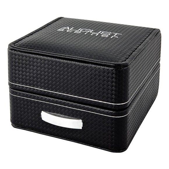 NWT Authentic August Steiner Cream Dial Stainless Steel Mesh Men's Watch - Picture 4 of 4